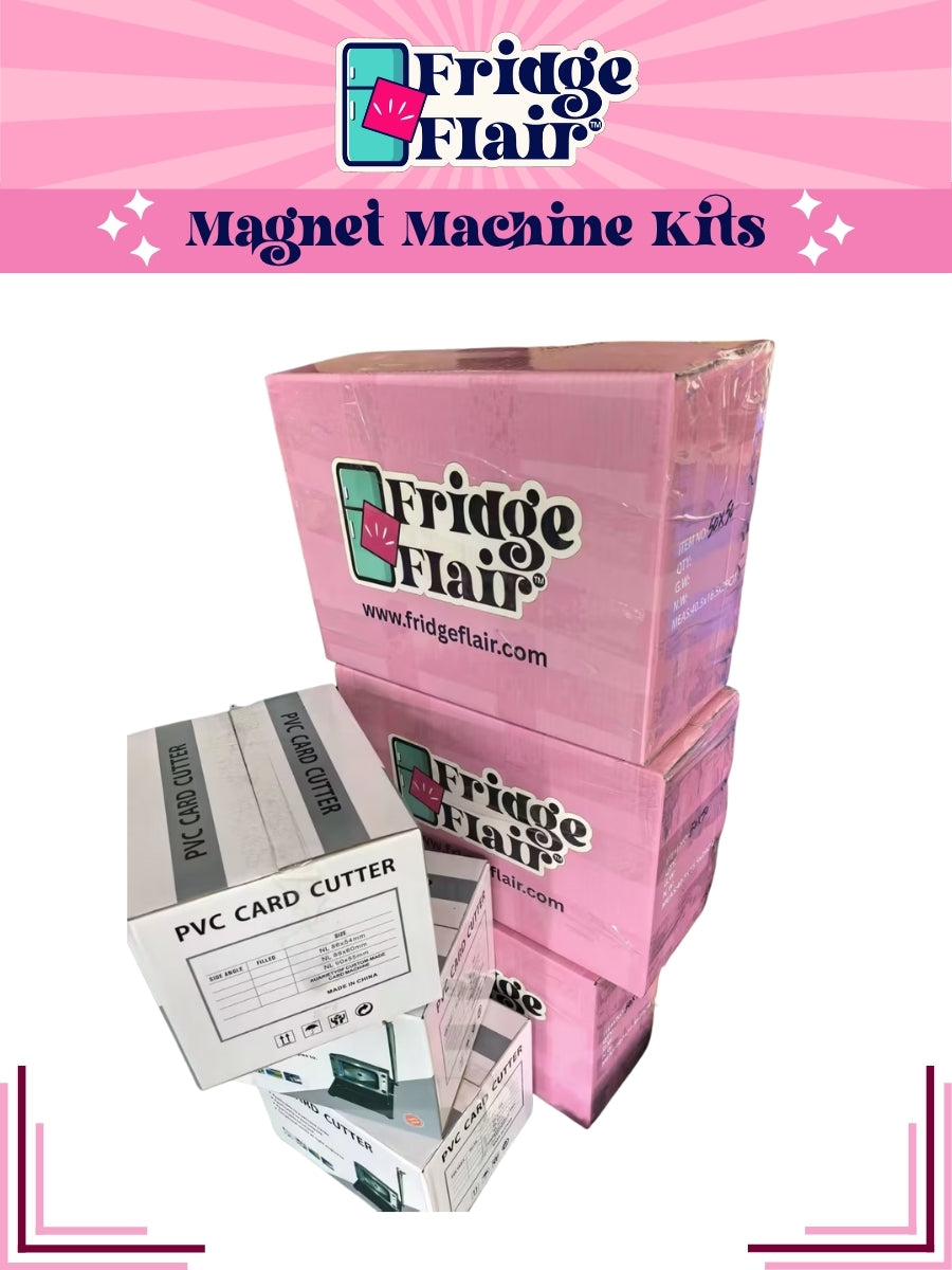 FRIDGE FLAIR® | 2.25" (58mm) 5-in-1 Round Magnet Making Machine Kit w/ BONUSES