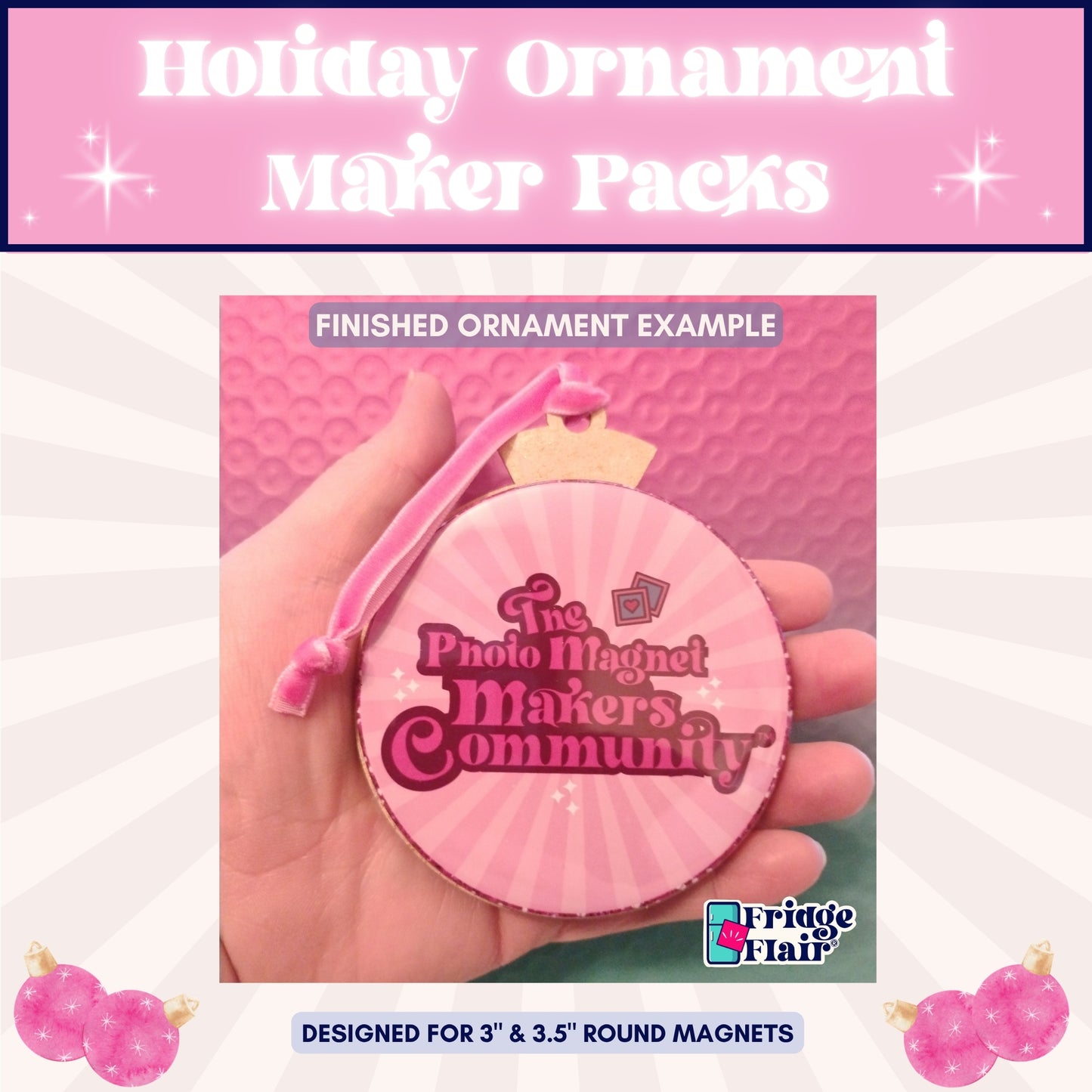 Premium 4" Holiday Ornament Maker Pack