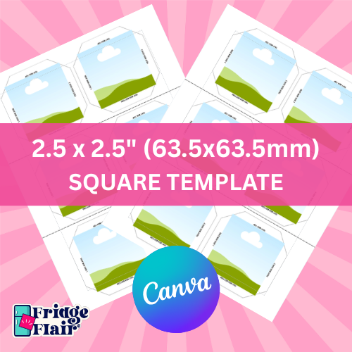 2.5"x2.5" (63.5mmx63.5mm) Canva Magnet Template + Video Printing Tutorial