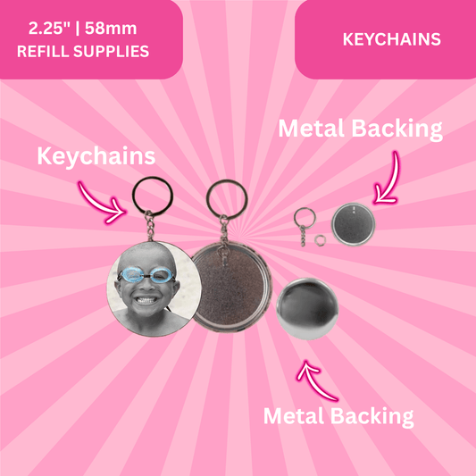 2.25" | 58mm Keychains (1000 Pack – Bulk Refill & Best Value)