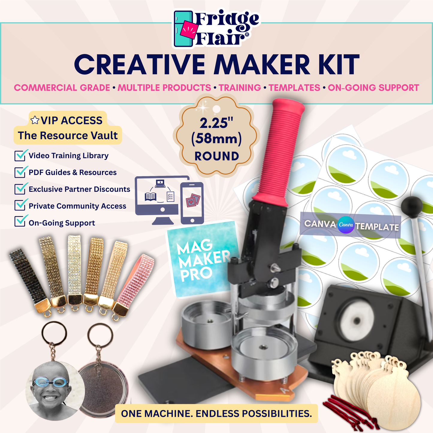2.25" (58mm) Round Creative Maker Kit