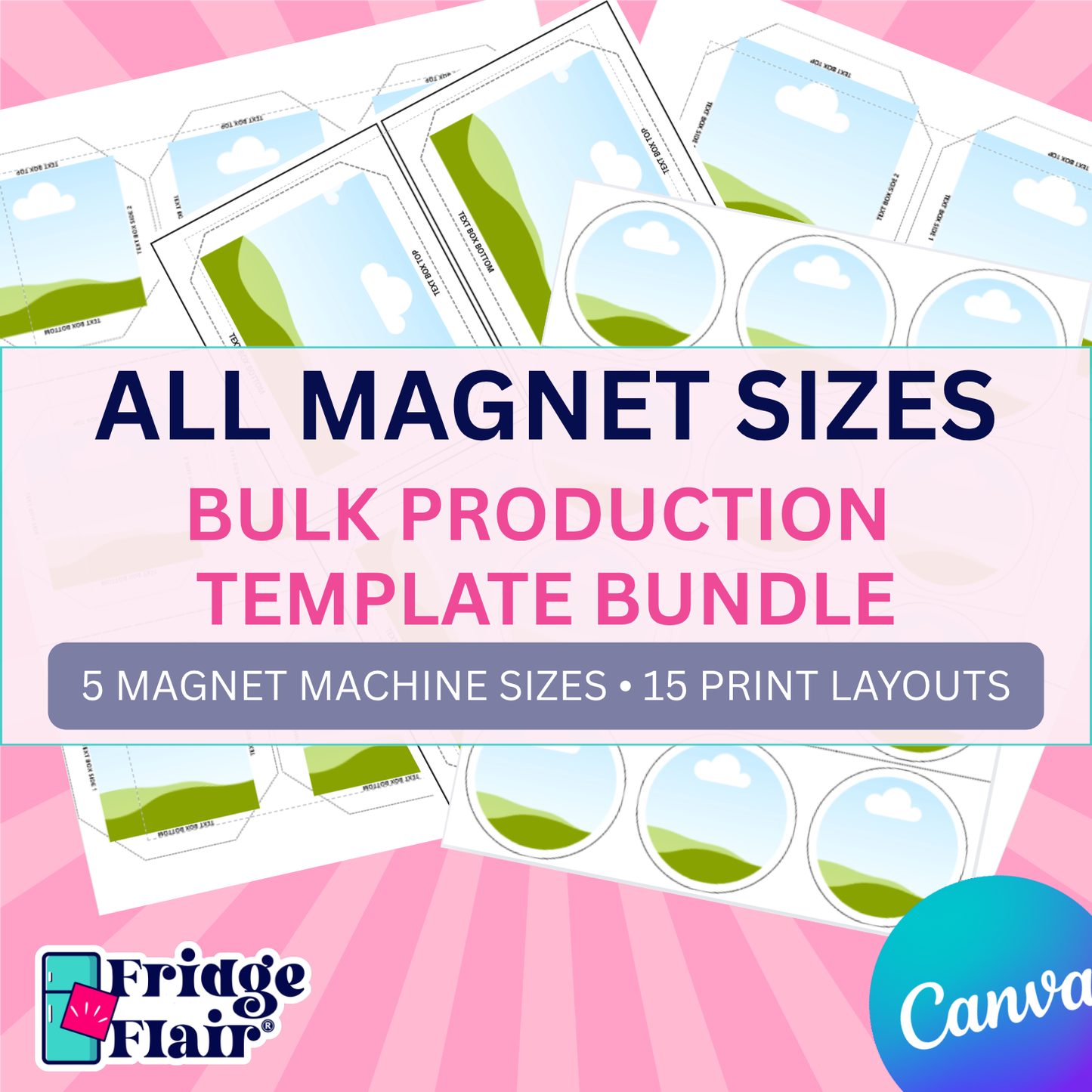 Complete Bulk Production Canva Template Bundle + Video Printing Tutorial