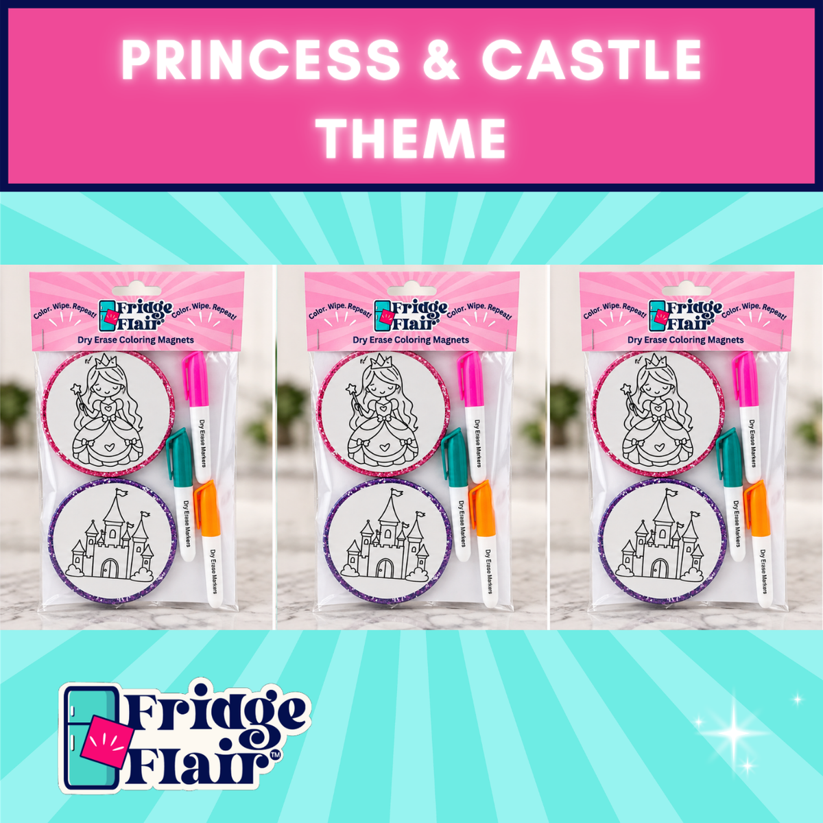 Dry Erase Coloring Magnets