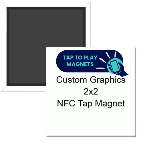 BULK NFC - 2"x2" Custom Logo/Wedding/Business Tap Magnets (Square)