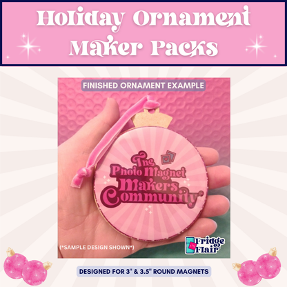 Premium 4" Round Holiday Ornament Maker Pack