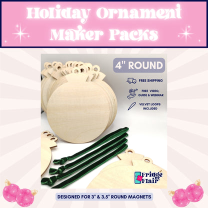 Premium 4" Holiday Ornament Maker Pack