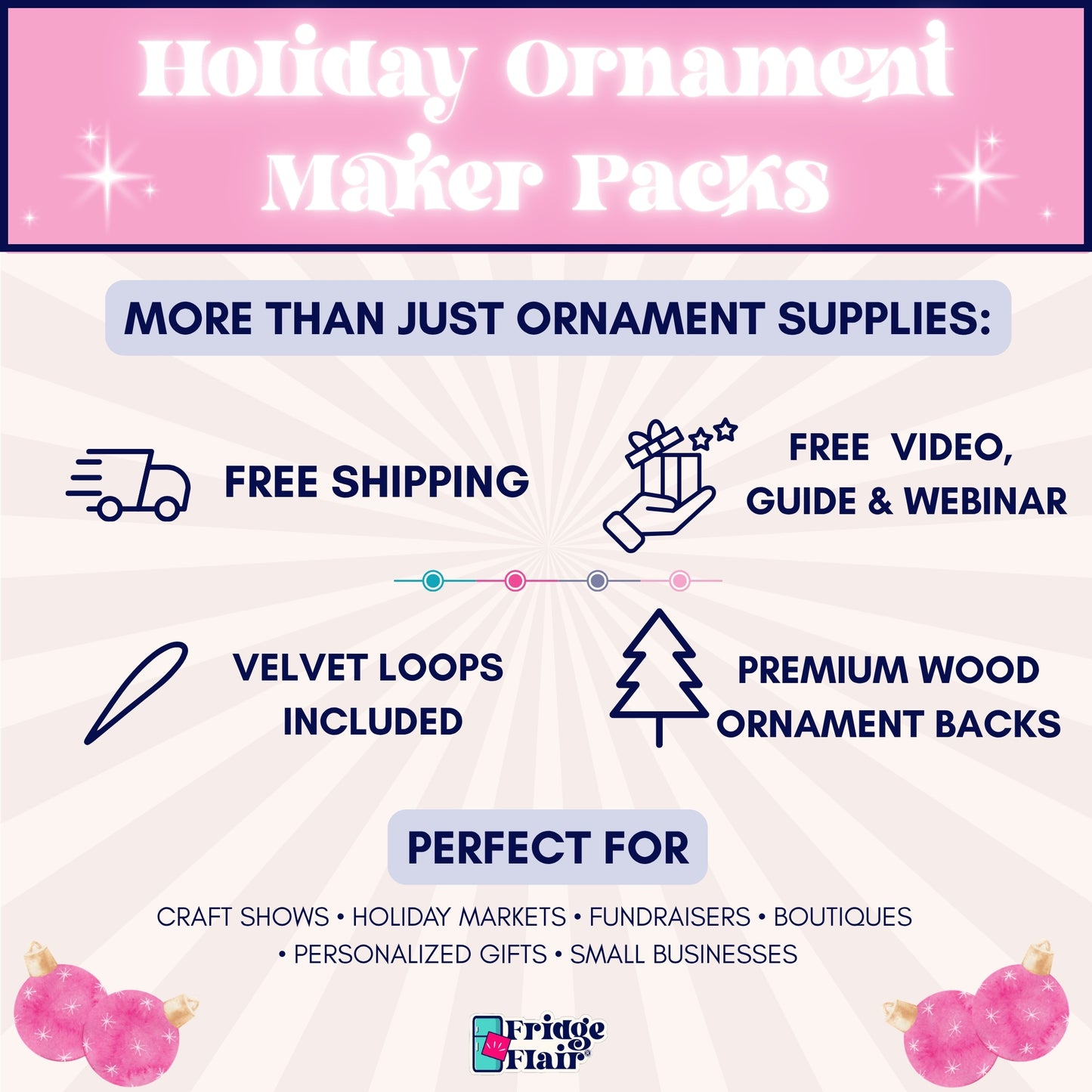 Premium 4" Holiday Ornament Maker Pack