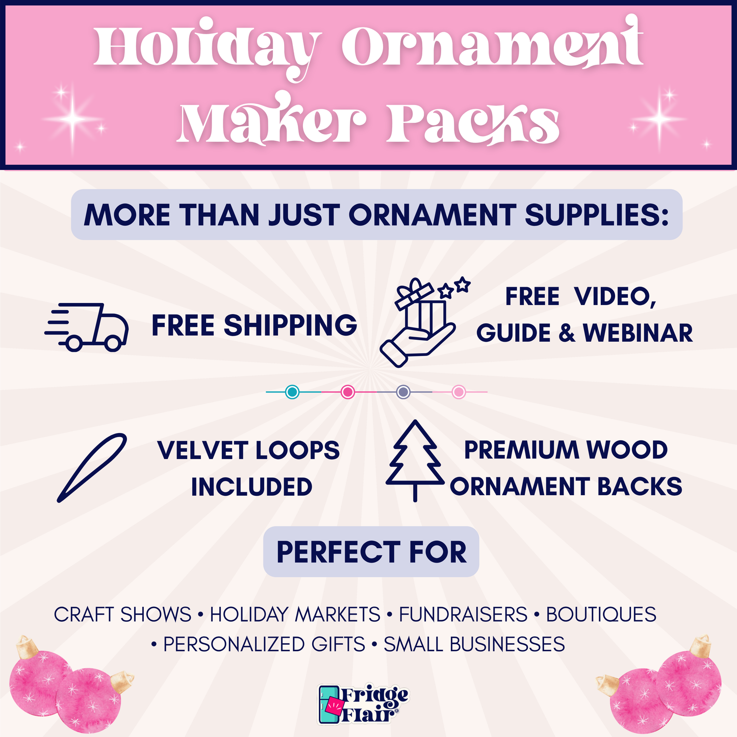 Premium 58mm Holiday Ornament Maker Pack