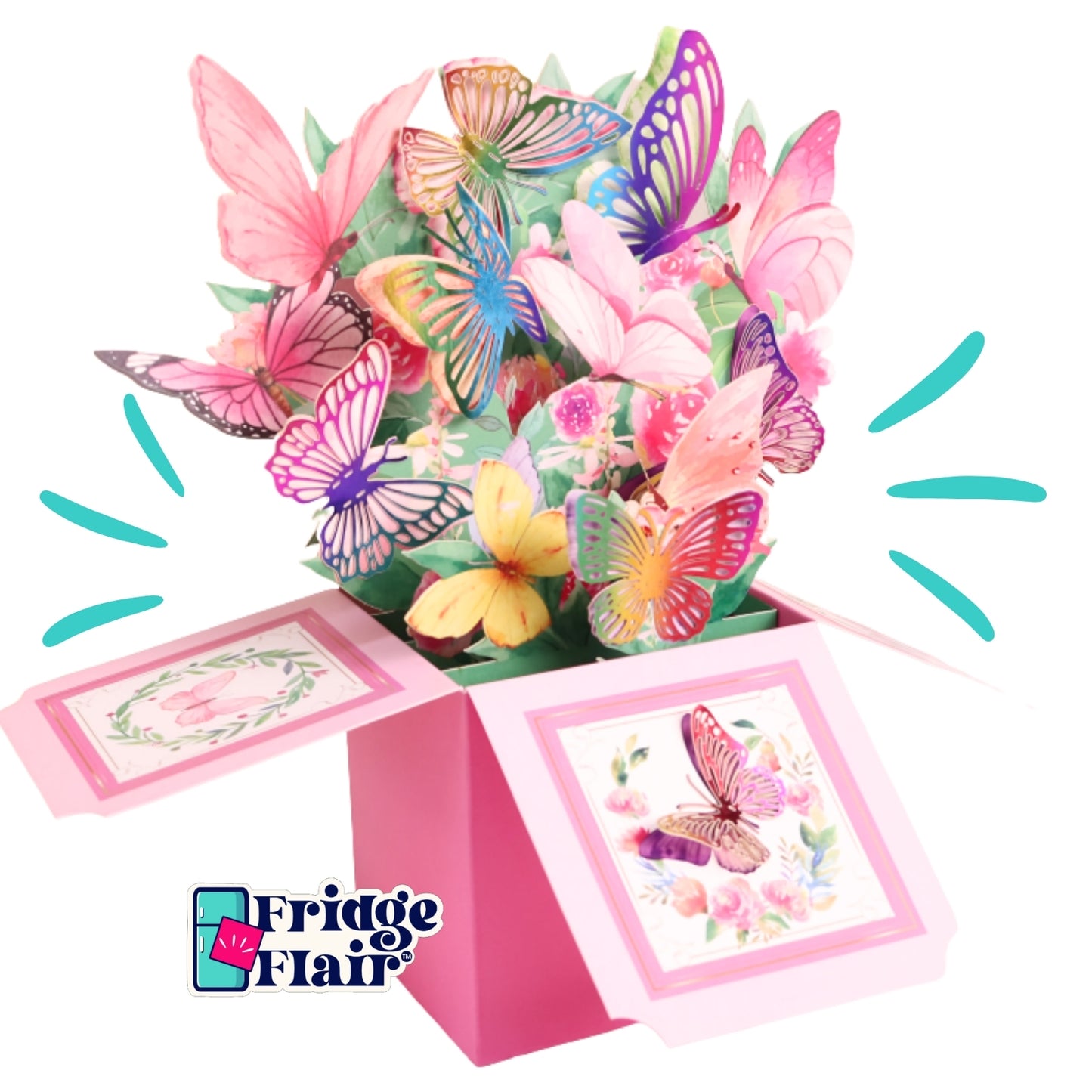 Butterflies - Pink Bouquet Card