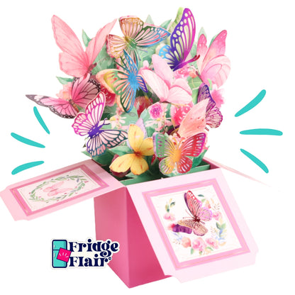Butterflies - Pink Bouquet Card